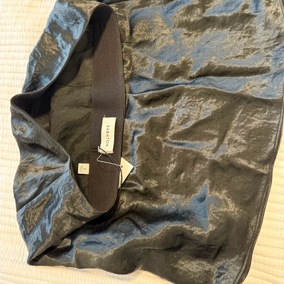 Aritzia Satin Black Mini Skirt - Picture 3 of 3